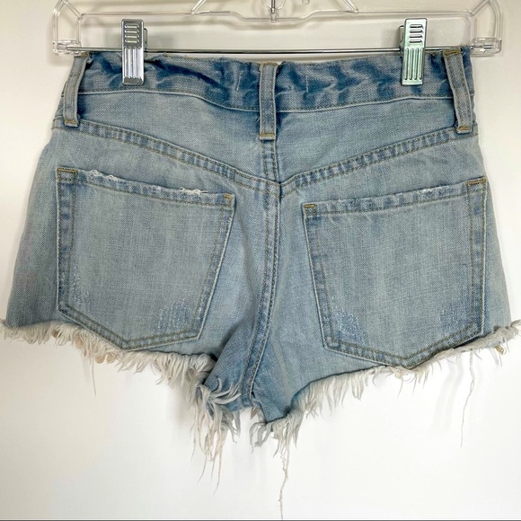 We the Free People Daisy Chain Lace Button Fly Distressed Size 25 - Picture 7 of 8